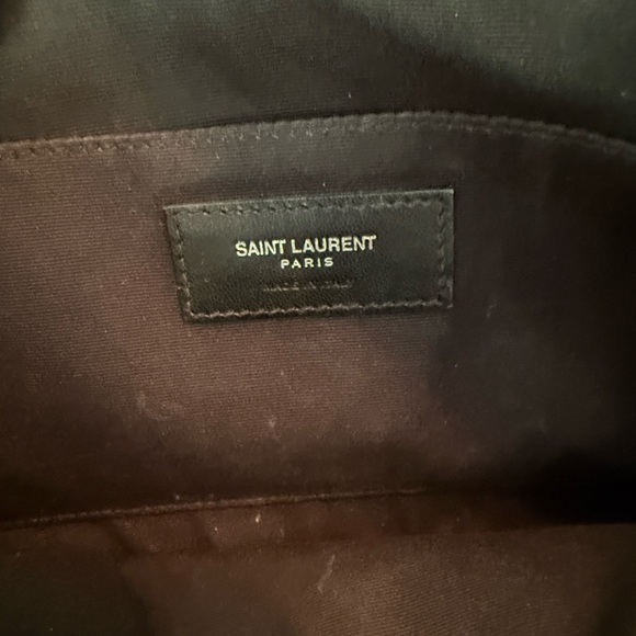 Yves Saint Laurent Gray Leather Crossbody Bag - Picture 9 of 10